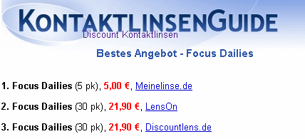 Kontaktlinsenguide.de - Kontaktlinsen - Beste Preise